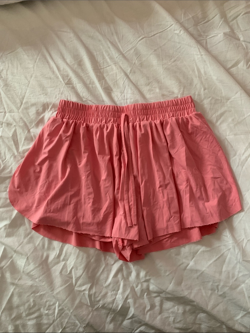 Women's Pink Elastic Waist Skort